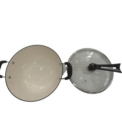 Klassischer 11Inch Roheisen-chinesischer Wok-Pan Skillet With Removable Silicone-Griff