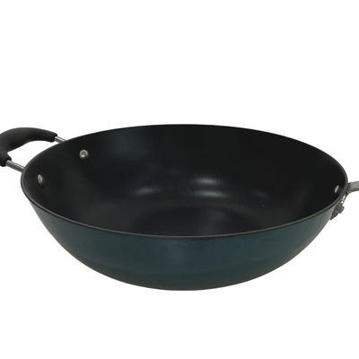 Klassischer 11Inch Roheisen-chinesischer Wok-Pan Skillet With Removable Silicone-Griff