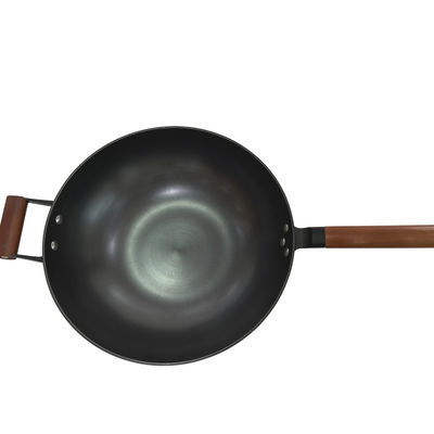 BSCI-Ausgangsküchen-chinesische Roheisen-Bratpfanne, die Wok Pan Non Stick 32cm kocht