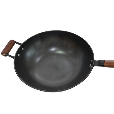 BSCI-Ausgangsküchen-chinesische Roheisen-Bratpfanne, die Wok Pan Non Stick 32cm kocht