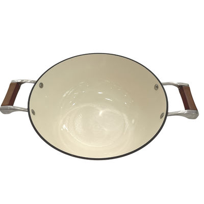 Bratpfanne-chinesischer Wok des Roheisen-15Inch mit dauerhaften Schleifen-Griffen