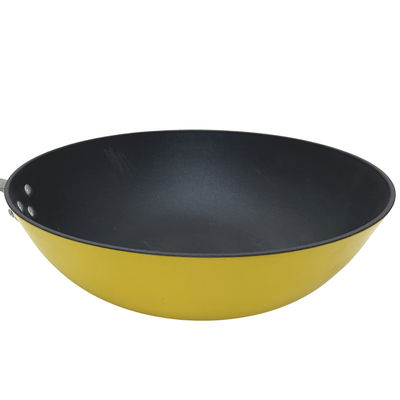 Erstklassige Bratpfanne-chinesischer Wok des Roheisen-13Inch mit ausgeglichenem Glasdeckel und nicht Stock
