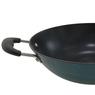 Klassischer 11Inch Roheisen-chinesischer Wok-Pan Skillet With Removable Silicone-Griff