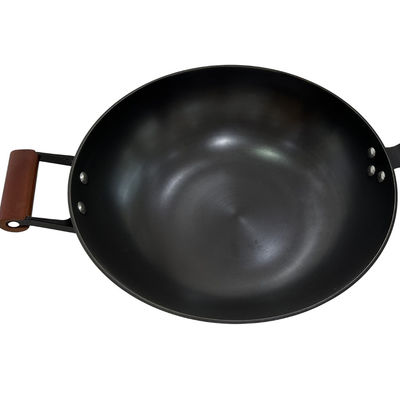 BSCI-Ausgangsküchen-chinesische Roheisen-Bratpfanne, die Wok Pan Non Stick 32cm kocht