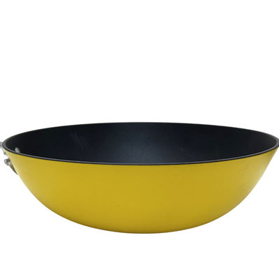Klassischer 11Inch Roheisen-chinesischer Wok-Pan Skillet With Removable Silicone-Griff