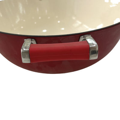 Bratpfanne-chinesischer Wok des Roheisen-15Inch mit dauerhaften Schleifen-Griffen