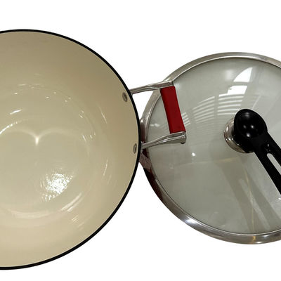 Bratpfanne-chinesischer Wok des Roheisen-15Inch mit dauerhaften Schleifen-Griffen