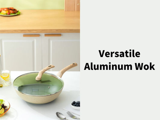 Hitzebeständiger Griff Pan With Flat Bottom Ands des vielseitigen chinesischen Wok-12Inch