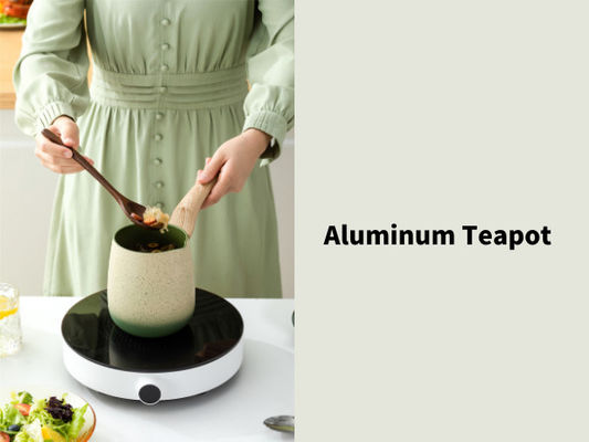 Induktions-bereiter Aluminiumteekannen-nicht Stock mit abnehmbarem Griff und Glasdeckel