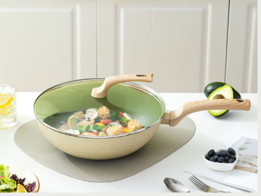 Erstklassiger Aluminiumwok Pan With Durable Loop Handles