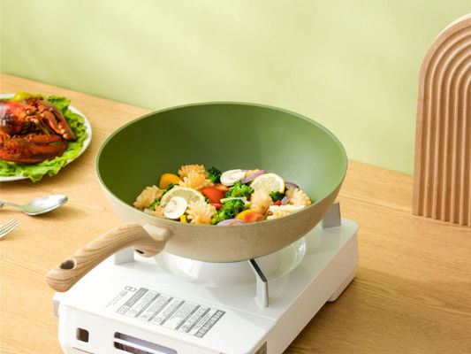 Erstklassiger Aluminiumwok Pan With Durable Loop Handles