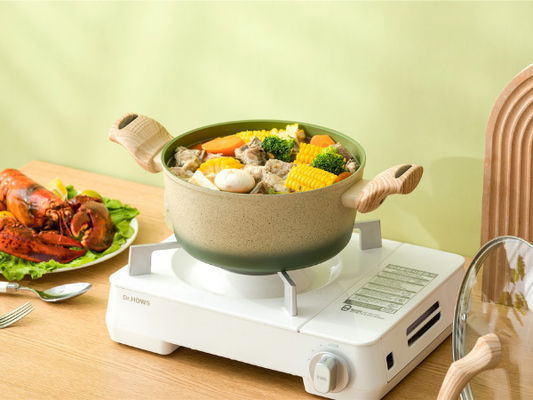 Beständige Griffe Hochleistungs-Aluminiumkasserollen-Pan Non Stick With Heats und Glasdeckel