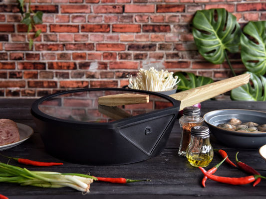 Gesunde kochende Bratpfanne-Pan Non Stick With Titanium-Beschichtung des Roheisen-10Inch