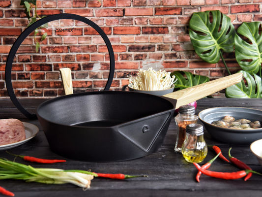 Aluminiumkochgeschirr 11Inch, das Pan Heavy Duty With Stainless-Stahlbasis brät