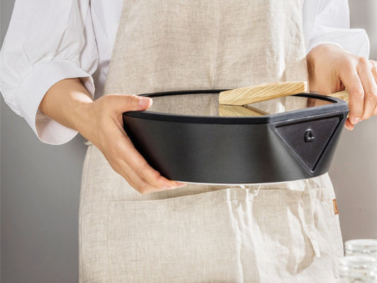Aluminium 10.25Inch, das Pan Oven Safe With Silicone Handle brät