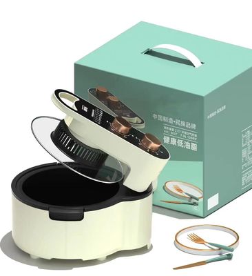 des Schwarz-5L NEUES 1200W Gewicht Luft-der Bratpfannen-2.85kg