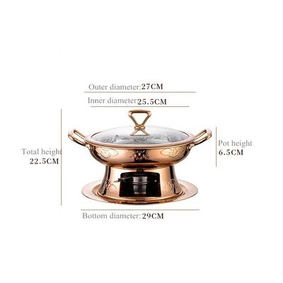 26cm Edelstahl-Scheuerteller-Buffet-Satz