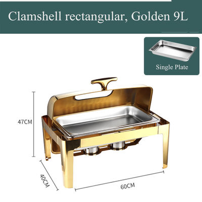 Heizungsbuffet-Edelstahl-Ofen-volles Flip Soup Stove Hotel Breakfast-Rechteck