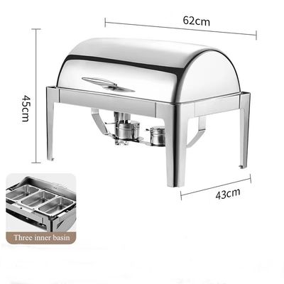 64*50*31cm Edelstahl-Buffet-Sprituskocher-Hotel-Restaurant-Nahrungsmittelheizungs-Behälter