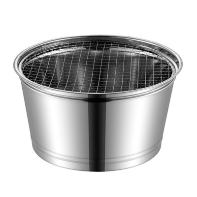 Portabler Grillkocher aus Edelstahl 29cm für Camping