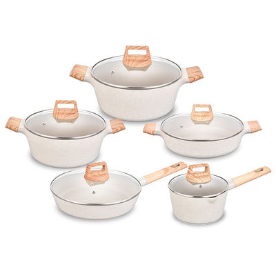 10 Stück Anti-Stick Aluminium Topf Medizinischer Stein Topf Set