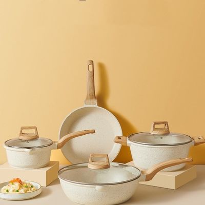 10 Stück Anti-Stick Aluminium Topf Medizinischer Stein Topf Set