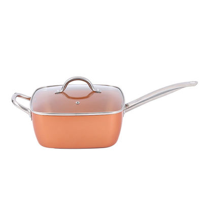 Ofensicher Orange Aluminium Kochgeschirr Set mit Silikongriff