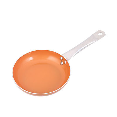 Ofensicher Orange Aluminium Kochgeschirr Set mit Silikongriff
