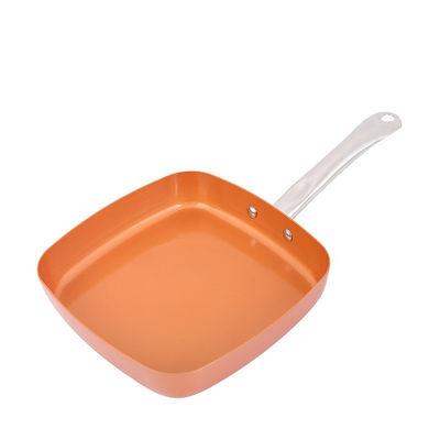 Ofensicher Orange Aluminium Kochgeschirr Set mit Silikongriff