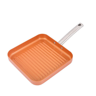 Ofensicher Orange Aluminium Kochgeschirr Set mit Silikongriff