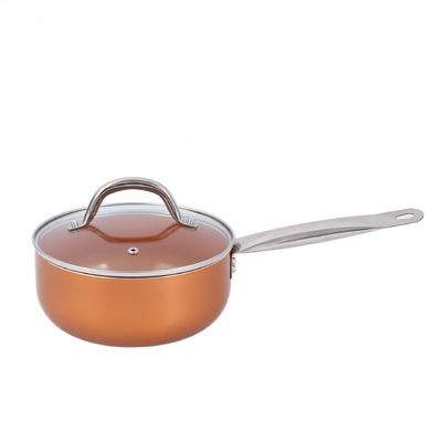 Ofensicher Orange Aluminium Kochgeschirr Set mit Silikongriff