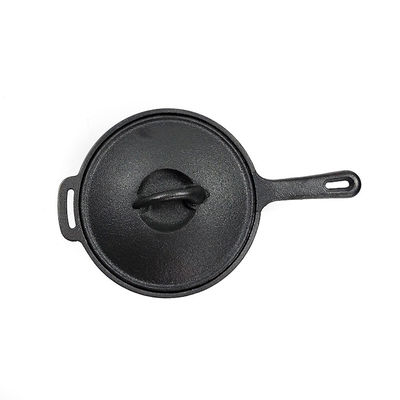 Vorgewürzte, aus Gusseisen bedeckte Schüssel mit langem Griff   Perfekt für die Kocherei auf dem Herd, Ofen und Grill