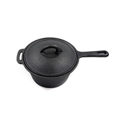 Vorgewürzte, aus Gusseisen bedeckte Schüssel mit langem Griff   Perfekt für die Kocherei auf dem Herd, Ofen und Grill