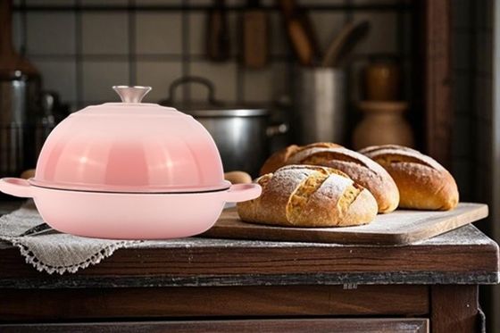 6QT rosa emaillierte Gusseisen-Ofen
