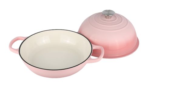 6QT rosa emaillierte Gusseisen-Ofen