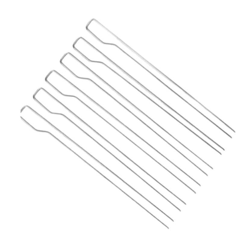 29,2 X 2.8CM stellte kampierendes Kochgeschirr GRILL 6Pcs Nadel-Grill-Fleisch-Kebab-Gabel ein