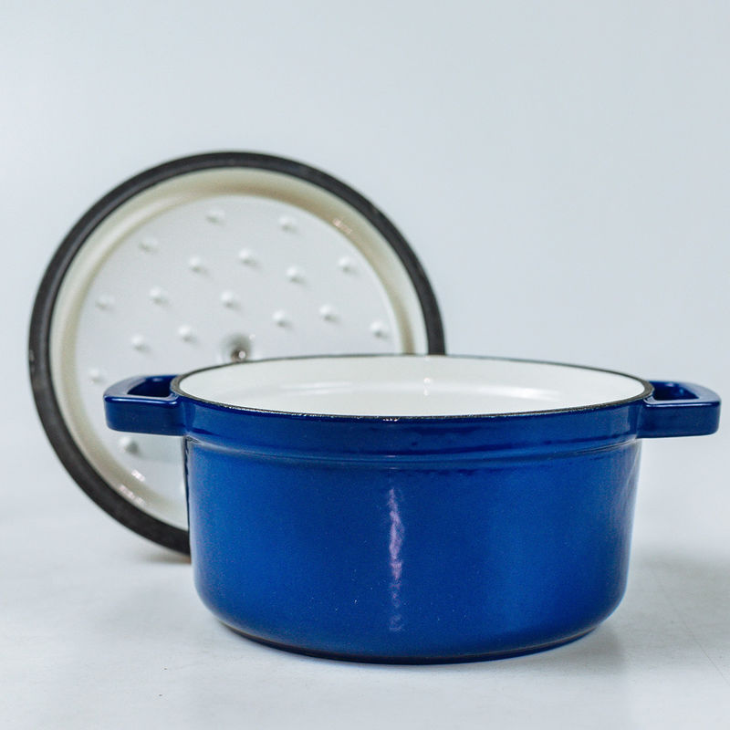 Bunter emaillierter Roheisen-Schmortopf 18/20/22/24/26cm