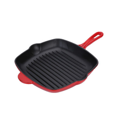 Haften Sie nicht vor Jahreszeit-Roheisen-Quadrat-Grill Pan 10 Zoll-einfaches sauberes