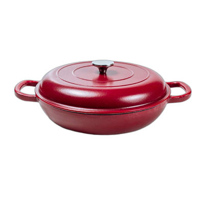 3L Roheisen-niederländischer Oven Non Stick Dutch Oven-Selbstverteilenden Entwurf