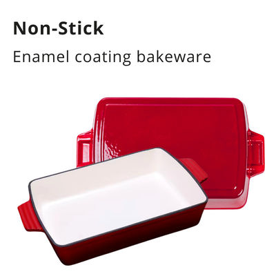 27*24*4.5cm Roheisen, das Roheisen-Backform Pan Heavy Duty Enamel Coatings brät