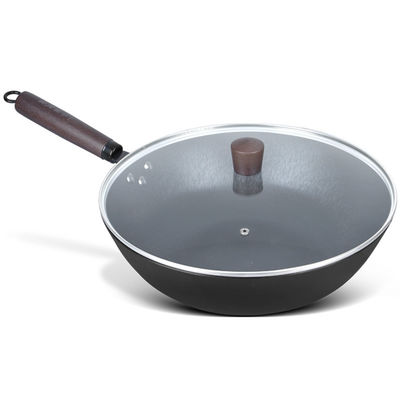 Nicht Stock-chinesischer Wok-Pan Good Heat Retention With-Holzgriff