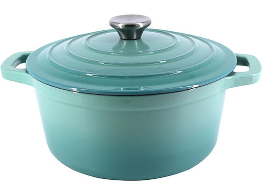 Nicht-Stock 2.4L Roheisen-niederländischen Oven Two Handles Cast Iron-Kasserollen-Topf