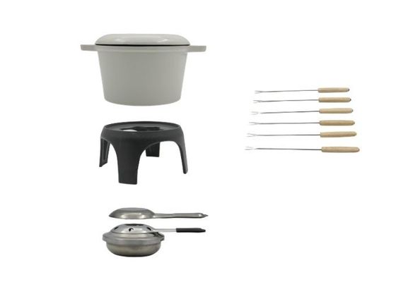 Kundenspezifische Emailbekleidungs-Käse-Fondue-Töpfe 1,5 Quart-nicht Stock