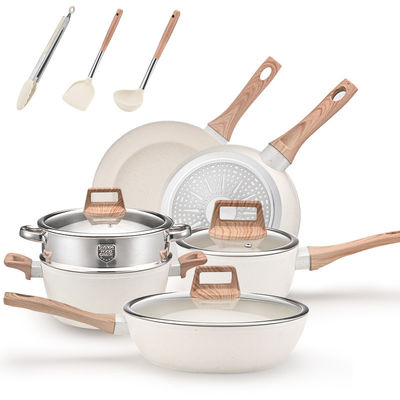 Gesundes Kochen nicht klebrige 12-teilige Auflaufgerichte mit Glasdeckel